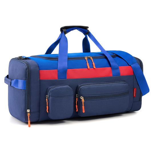 WOOMADA Kids Duffle Bag for Boys or Girls,Weekender Overnight Bag with Shoe Compartment & Wet Pocket Perfect For School, Sports, Overnight Trips(Hot Pink)