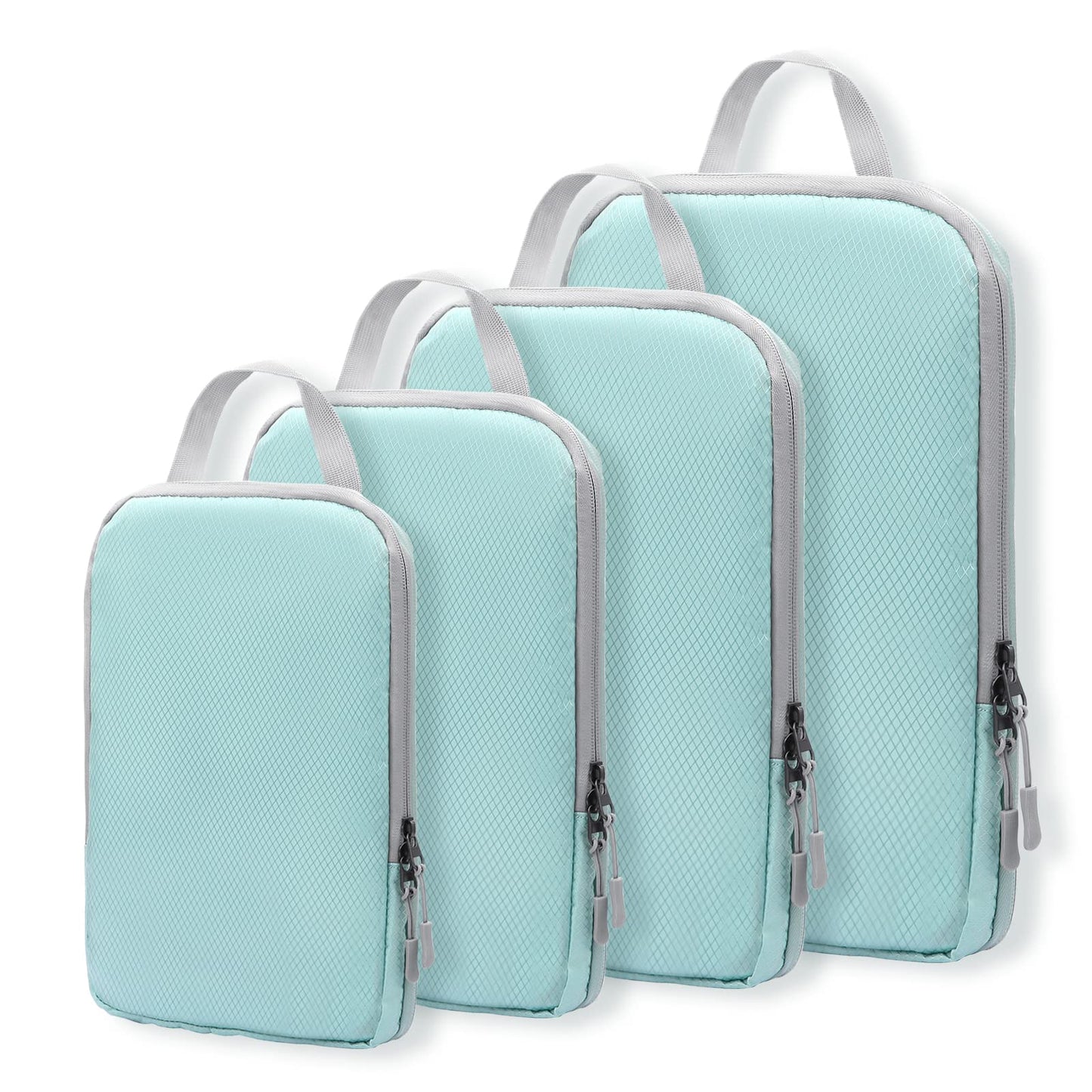 WOOMADA Compression Packing Cubes for Suitcases Travel Essentials 4 Set Expandable Travel Bags Organizer for Luggage(dark grey)